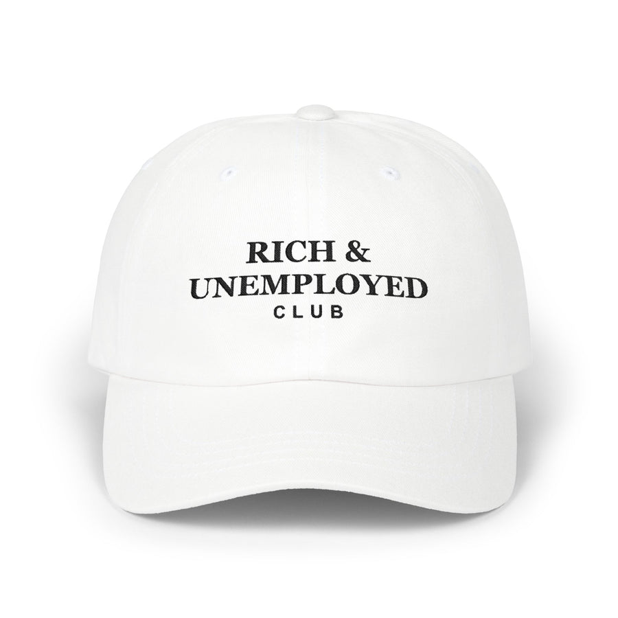 Dad Cap — "Rich & Unemployed Club" Embroidered Baseball Hat